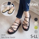 2WAY厚底チューブストラップサンダル | VIVIAN COLLECTION | 詳細画像1