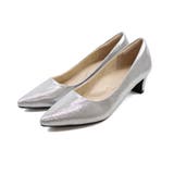 シルバー | ポインテッドトゥ5cmプレートヒール感激パンプス | VIVIAN COLLECTION