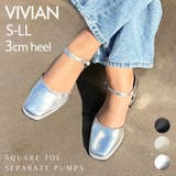 スクエアトゥピース付きセパレートパンプス | VIVIAN COLLECTION | 詳細画像1