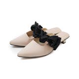 ベージュ | リボンミュールパンプス | VIVIAN COLLECTION