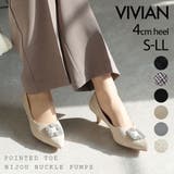 ポインテッドトゥビジューバックルモチーフパンプス | VIVIAN COLLECTION | 詳細画像1 