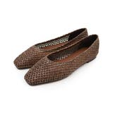 ダークブラウン | サッ！と履けるシアーラフィアメッシュフラットシューズ | VIVIAN COLLECTION