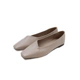 グレージュ | ふわやわゴールドアクセントフラットシューズ | VIVIAN COLLECTION