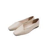 アイボリー | ふわやわゴールドアクセントフラットシューズ | VIVIAN COLLECTION