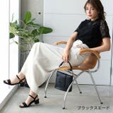 スクエアトゥ4cmヒールアンクルストラップサンダル | VIVIAN COLLECTION | 詳細画像14
