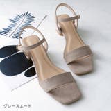 スクエアトゥ4cmヒールアンクルストラップサンダル | VIVIAN COLLECTION | 詳細画像21