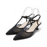 ブラック | シアーチュールストラップパンプス | VIVIAN COLLECTION