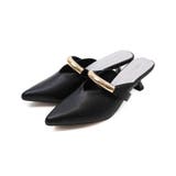 ブラック | ゴールドモチーフミュールパンプス | VIVIAN COLLECTION