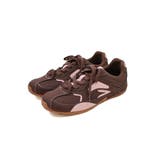 ダークブラウン | やわらかソールバイカラーレースアップスニーカー | VIVIAN COLLECTION