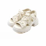 アイボリー | 厚底レースアップスニーカーサンダル | VIVIAN COLLECTION