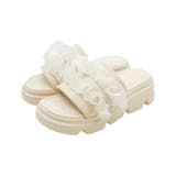 アイボリー | シアーフリル厚底サンダル | VIVIAN COLLECTION