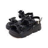 ブラック | メニーリボン厚底スポーツサンダル | VIVIAN COLLECTION