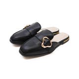 ブラック | モチーフバックルベルトローファースリッパ | VIVIAN COLLECTION