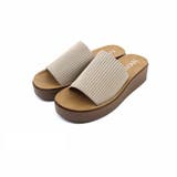ベージュ | サッ!と履ける厚底コンフォートニットサンダル | VIVIAN COLLECTION