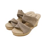 グレージュ | 履きごこちやみつき感激 ツイストデザインウェッジサンダル | VIVIAN COLLECTION