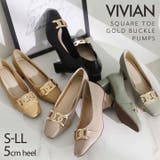 スクエアトゥゴールドバックルパンプス | VIVIAN COLLECTION | 詳細画像1 
