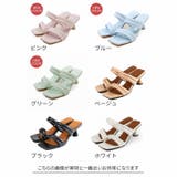 スクエアトゥパデッドダブルベルトミュールサンダル | VIVIAN COLLECTION | 詳細画像2