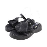 ブラック | 2WAY厚底ノットデザインサンダル | VIVIAN COLLECTION