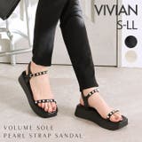 厚底パールアンクルストラップサンダル | VIVIAN COLLECTION | 詳細画像1