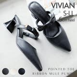 ポインテッドトゥリボンストラップミュールパンプス | VIVIAN COLLECTION | 詳細画像1
