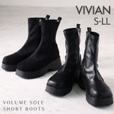 ボリュームトゥ厚底ストレッチブーツ | VIVIAN COLLECTION | 詳細画像1