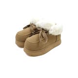 ベージュ | もふぽかリボン厚底ムートンブーツ | VIVIAN COLLECTION