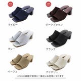 スクエアトゥニットミュールサンダル | VIVIAN COLLECTION | 詳細画像2 