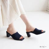 スクエアトゥニットミュールサンダル | VIVIAN COLLECTION | 詳細画像22 
