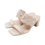 アイボリー | スクエアトゥカットワークミュールサンダル | VIVIAN COLLECTION