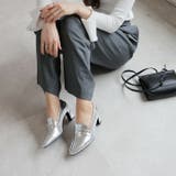 スクエアトゥデザインヒールローファーパンプス | VIVIAN COLLECTION | 詳細画像13 