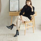 スクエアトゥプレートヒールストレッチショートブーツ | VIVIAN COLLECTION | 詳細画像17 