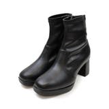 ブラック | 厚底ストームストレッチショートブーツ | VIVIAN COLLECTION