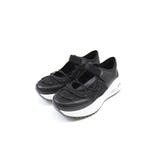 ブラック | エアー底レースアップベルトスニーカー | VIVIAN COLLECTION
