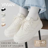 厚底コンビカラーレースアップスニーカー | VIVIAN COLLECTION | 詳細画像1