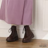 厚底レースアップストレッチショートブーツ | VIVIAN COLLECTION | 詳細画像14