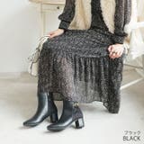 スクエアトゥべっ甲調バックルベルトショートブーツ | VIVIAN COLLECTION | 詳細画像19