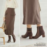スクエアトゥべっ甲調バックルベルトショートブーツ | VIVIAN COLLECTION | 詳細画像9