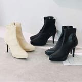 ポインテッドトゥプラットフォームストレッチショートブーツ | VIVIAN COLLECTION | 詳細画像8