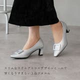スクエアトゥデザインヒールバックルモチーフパンプス | VIVIAN COLLECTION | 詳細画像7