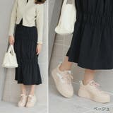 厚底異素材カラーコンビレースアップスニーカー | VIVIAN COLLECTION | 詳細画像11