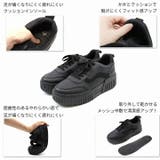 厚底異素材カラーコンビレースアップスニーカー | VIVIAN COLLECTION | 詳細画像4