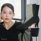 ポインテッドトゥプレートヒールニットショートブーツ | VIVIAN COLLECTION | 詳細画像20