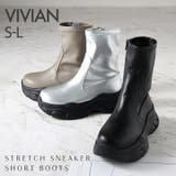厚底ストレッチスニーカーショートブーツ | VIVIAN COLLECTION | 詳細画像1