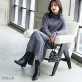 スクエアトゥチャンキーヒールストレッチミドルブーツ | VIVIAN COLLECTION | 詳細画像14