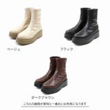 omi×tera コラボ 厚底ダブルステッチストレッチショートブーツ | VIVIAN COLLECTION | 詳細画像2