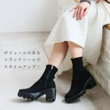 スクエアトゥ厚底ストレッチショートブーツ | VIVIAN COLLECTION | 詳細画像6
