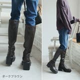 スクエアトゥ厚底ストレッチロングブーツ | VIVIAN COLLECTION | 詳細画像12 