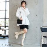 スクエアトゥ厚底ストレッチロングブーツ | VIVIAN COLLECTION | 詳細画像16 