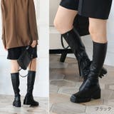 スクエアトゥ厚底ストレッチロングブーツ | VIVIAN COLLECTION | 詳細画像9 