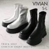 厚底トラックソールストレッチショートブーツ | VIVIAN COLLECTION | 詳細画像1